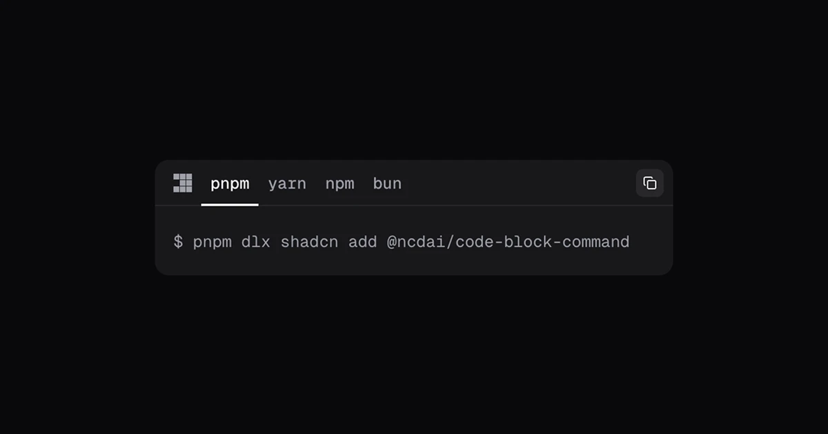 Code Block Command